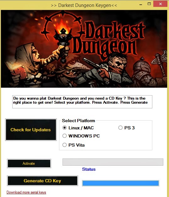 darkest dungeon serial key