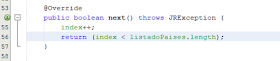 Método Abstracto JRDataSource (next) - JAVA