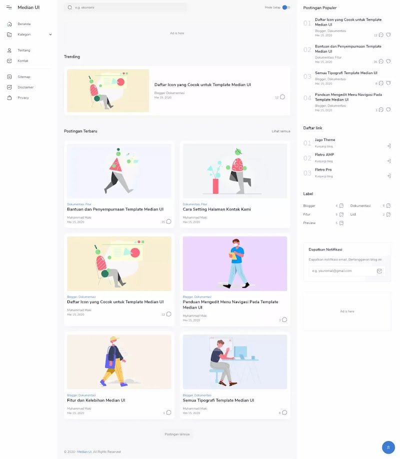 Free Median UI Responsive Blogger Template Premium - Responsive Blogger Template