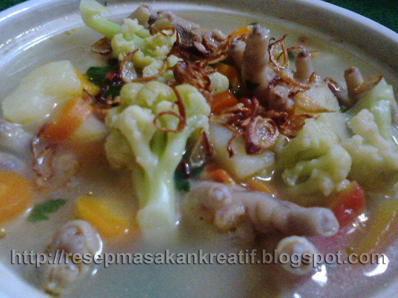 RESEP SOP CEKER AYAM DAN SAYURAN ENAK SEGAR - Aneka Resep 