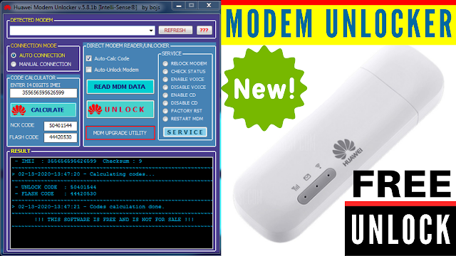 Download Huawei Modem Unlocker v5.8.1b by BOJS | Full Cracked Download Free