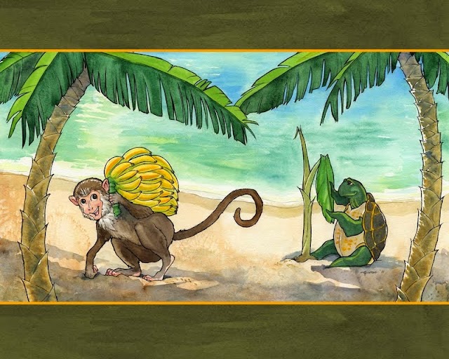 The story of the turtle and the monkey