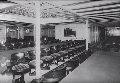 interior of SS Kroonland Red Star Line