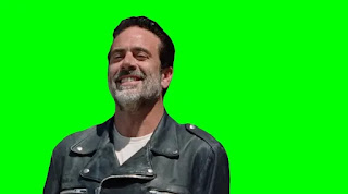 download Negan Smiling green screen