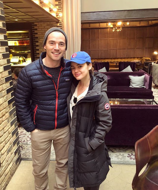 Lucy Hale & Ian Harding "Pretty Little Liars" Ezria Chicago reunion