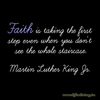 Faith is taking the first step