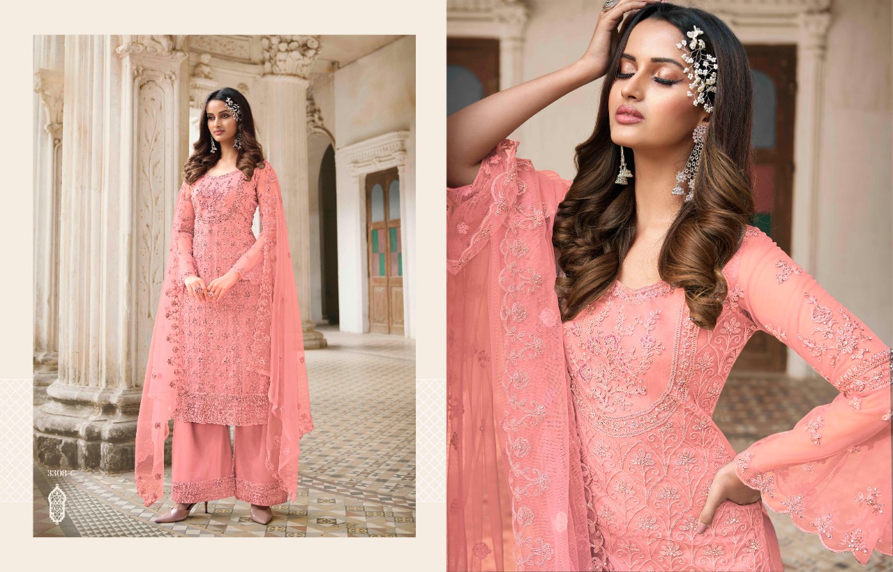 Kaleesha Fashion Swagat Swati 3308 Colors Semi Stitched Dress Material Catalog Lowest Price