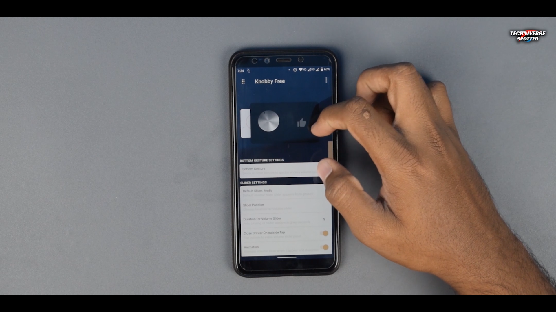 Control Volume by Gestures With Knobby.