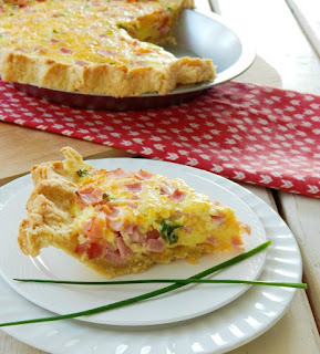 Easy ham and cheese quiche