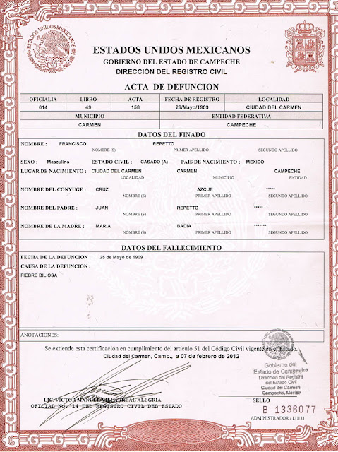 Certificado de defuncion mexico
