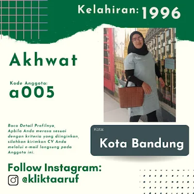 [a005] Kemi- Akhwat Bandung - 26 Tahun - Gadis Lajang Cari Jodoh Taaruf