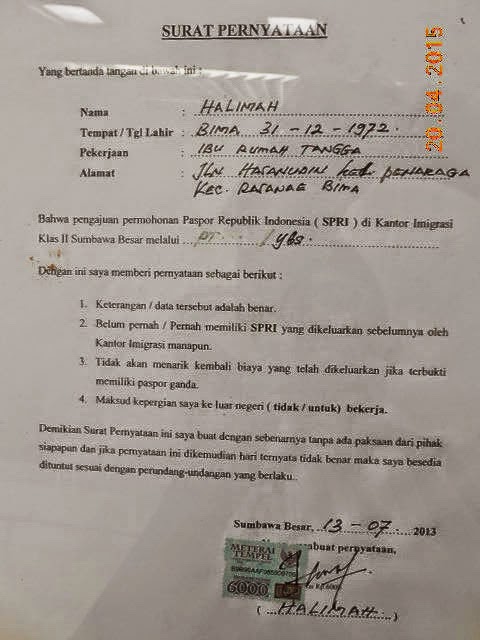 Story of Limasatu: Membuat paspor baru di Sumbawa besar 