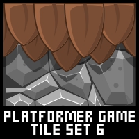 Jungle Platformer Game Tile Set