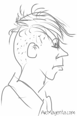He uses two different hairdressers. Gesture drawing by Artmagenta.