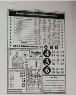 Thai Lottery First Paper For 16-10-2018