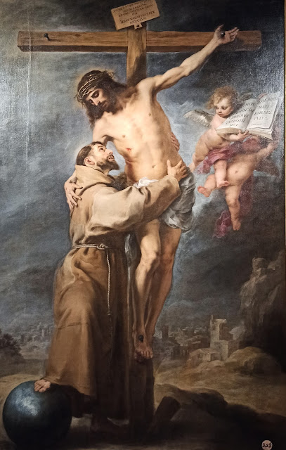 Saint Francis Embracing Christ on the Cross by Bartolomé Esteban Murillo