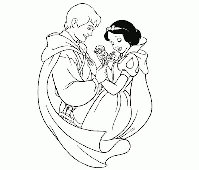 Desenhos da Branca de Neve para Colorir e Imprimir