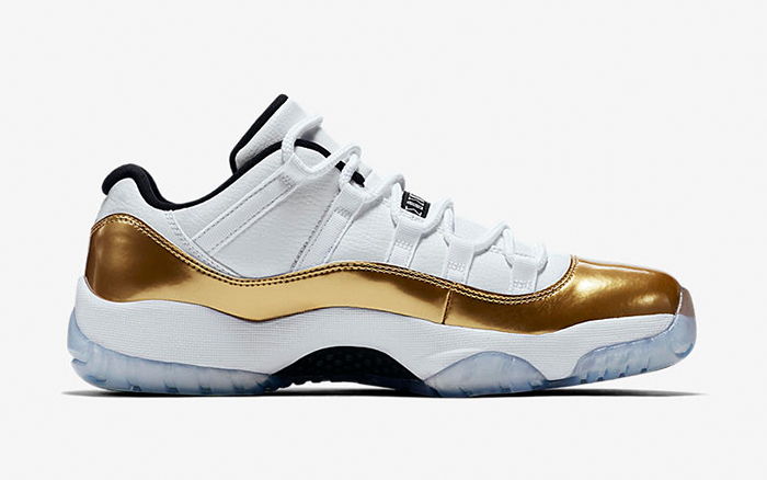 Air Jordan 11 Low White Gold Coin 528895-103 Closing Ceremony