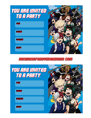 my hero academia free printables,