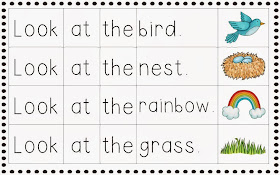 Making and Writing Spring Sentences for Kindergarten {vocab & sentence work}