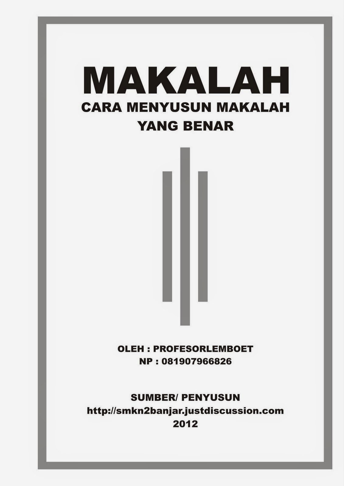 Contoh Cover Makalah