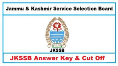 JKSSB| Issues Answer Key Of Sub Inspector SI Exam