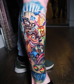 Crash Bandicoot tatuaje