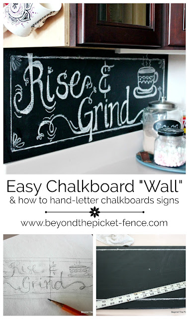 Easy Chalkboard Wall and How to Hand-Letter Chalkboard Signs