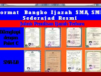 Format Bangko Ijazah SMA, SMK sederajad Dan  Paket C