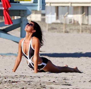 Lucy Mecklenburgh Black Bikini Santa Monica