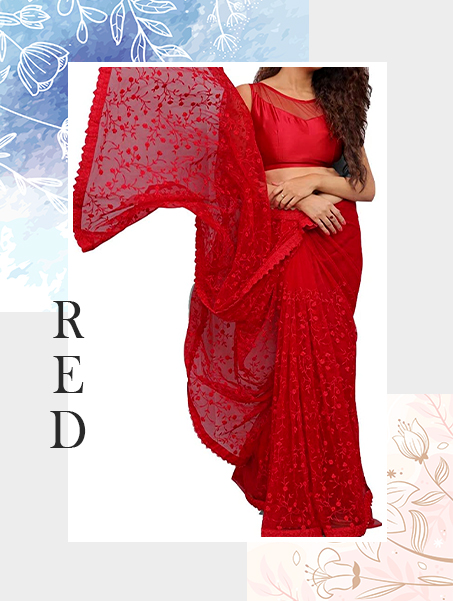 Red Saree cum Gown