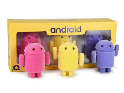 Sweet Spring Flocked Android Mini Figure 3 Pack by Andrew Bell