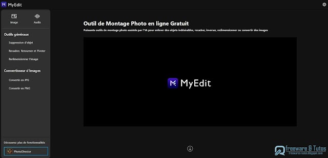 MyEdit : un éditeur photo et audio en ligne basé sur l'IA