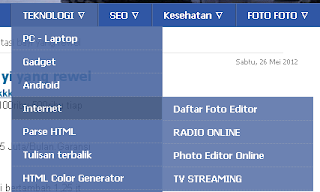 Cara mudah membuat navbar menu dropdown