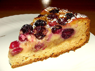 Tarta de cerezas con glaseado