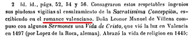Isabel de Villena, Leonor Manuel de Villena, sermones, Vida de Cristo, Valencia, 1497, López de la Roca, religión, romance valenciano, 