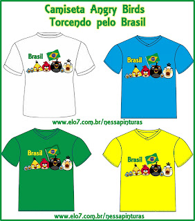 Camiseta angry birds brasil