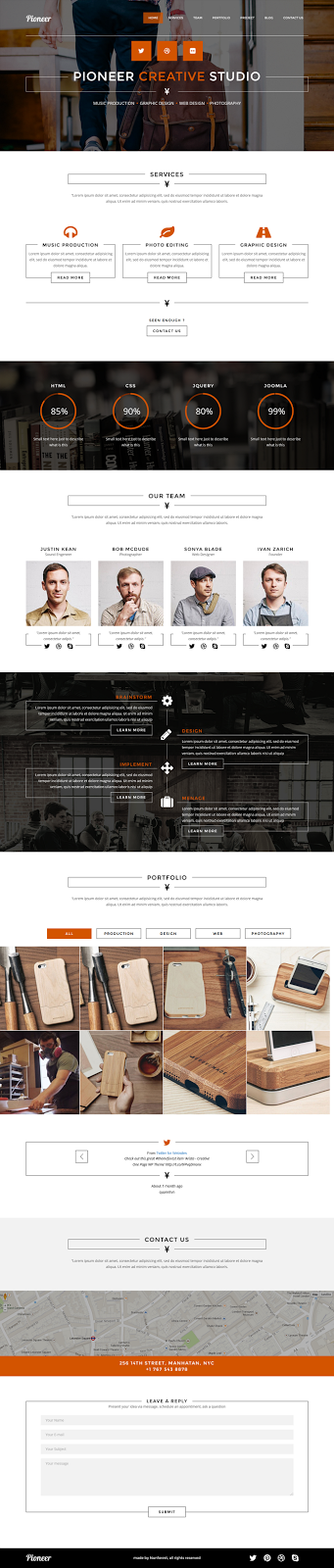 best One Page Joomla template 