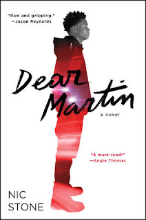 Dear Martin Book Cover - Young African American boy pictured.