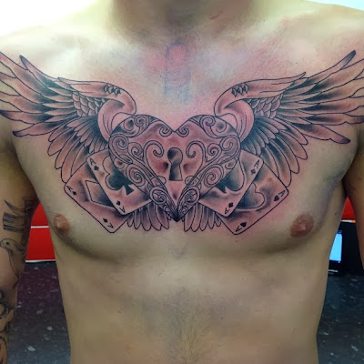 Chest Wing Tattoos for Men | Images Photos Pictures