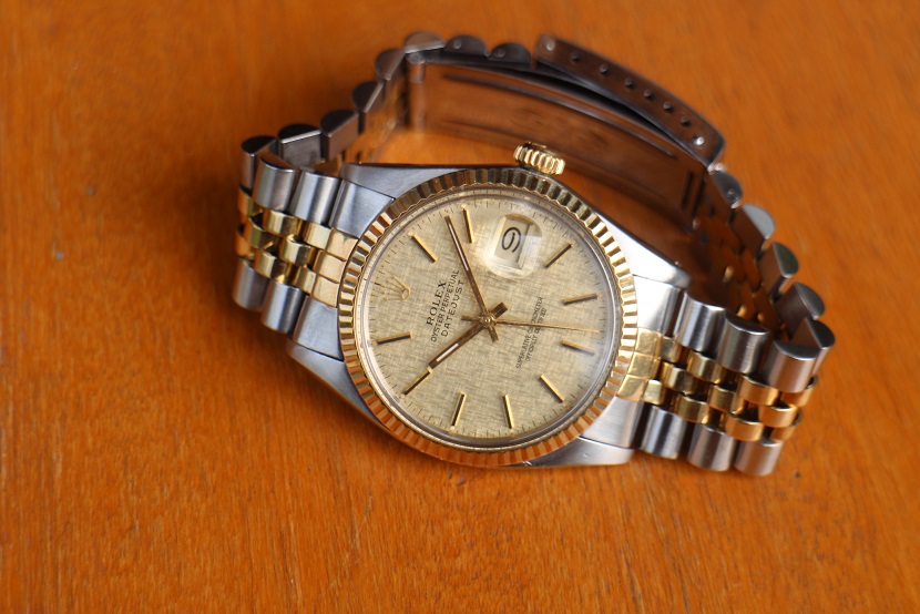 Jam tangan for sale: ROLEX Datejust Ref.16013 Linen Dial 