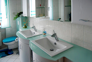 Baño turquesa