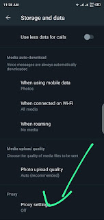 opening whatsapp proxy settings