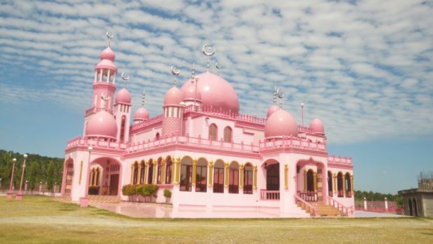 The Masjid Dimaukom or Pink Mosque in Datu Saudi Ampatuan, Maguindanao