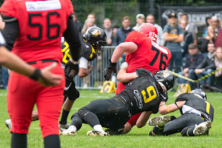 Sportfotografie American Football Playoff Spiel GFL2 Münster Blackhawks Berlin Spandau Bulldogs