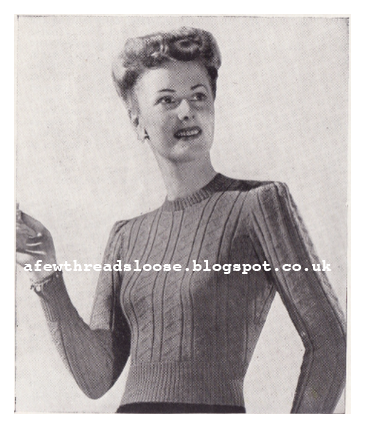 Free 1940's Knitting Pattern - For Cold Days Jumper