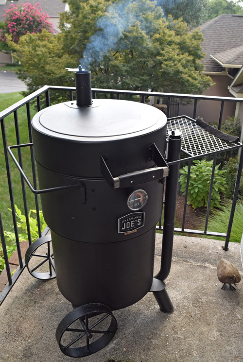 I used the Oklahoma Joe's Bronco drum smoker for it's flexible cooking set ups.