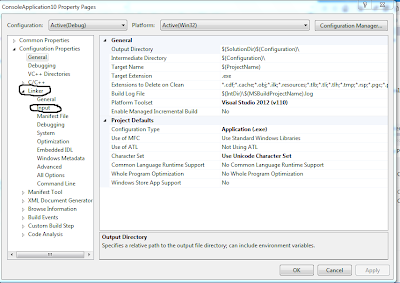 Set OpenGL Environment in visual stdio 2012