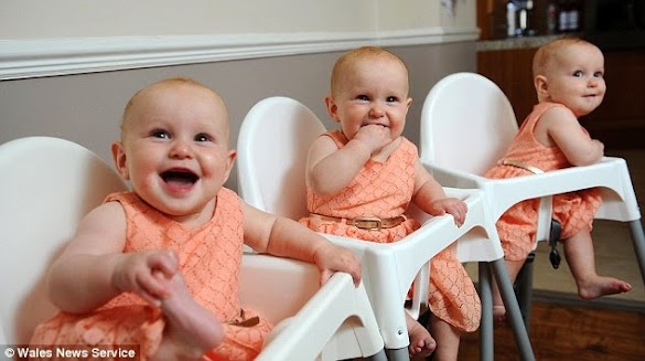 Membedakan Bayi Kembar Identik Tiga