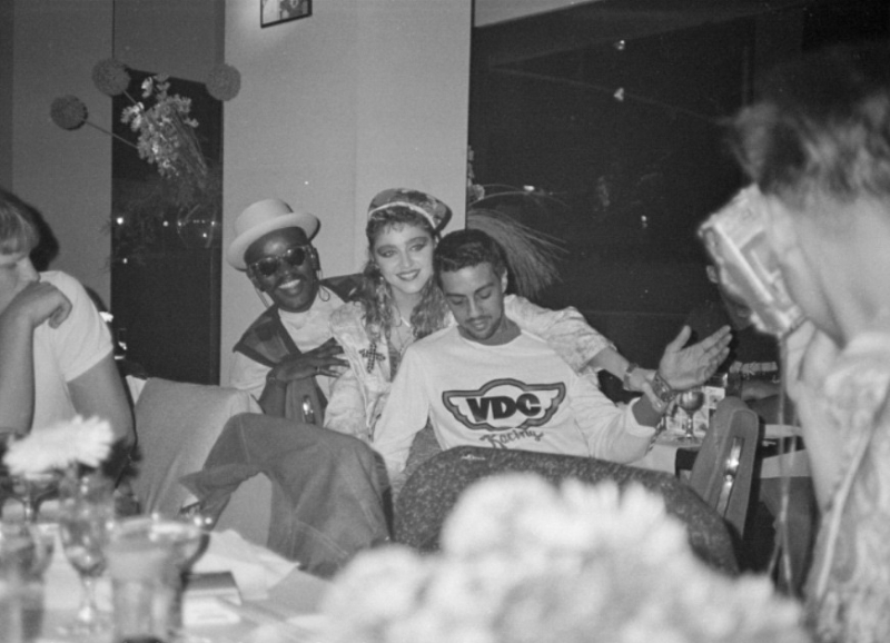 Jean-Michel Basquiat, Madonna, Keith Haring, Fab 5 Freddy, Futura 2000 Captured by Andy Warhol in New York City, 1985